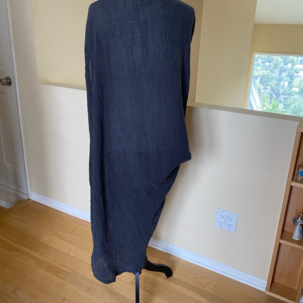 Chic Asymmetrical Black Dress - Picture 3 of 4